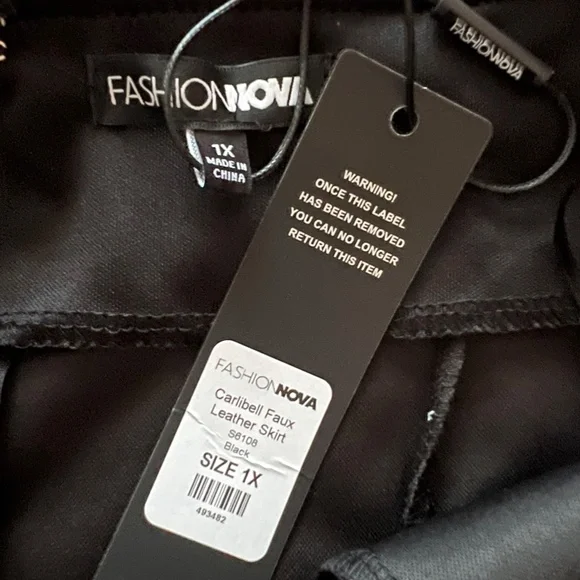 Faux Leather Skirt - Picture 8 of 9